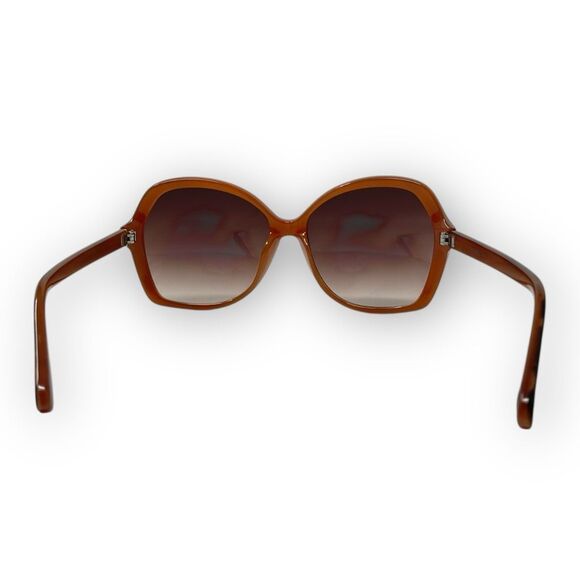 Fossil Butterfly Oversized Sunglasses Tortoise Shell Classic Brown Gradient Lens - Picture 6 of 10